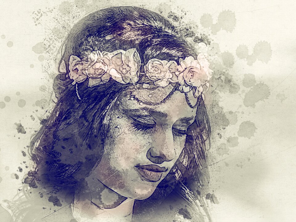 Romantic girl sensual