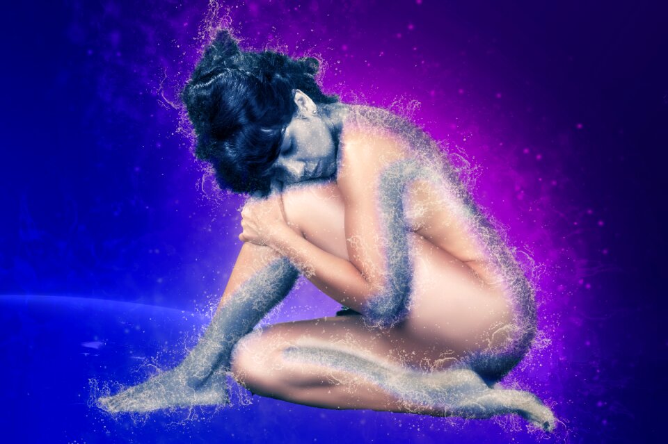 Human female young