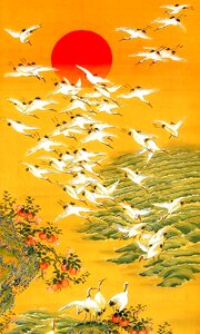 Fabric orange birds Free illustrations