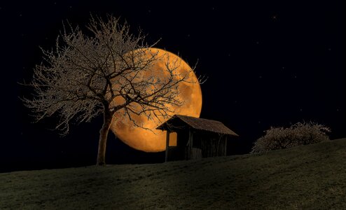 Assembly full moon greeting card