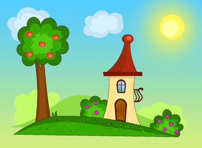 Tower castle sun