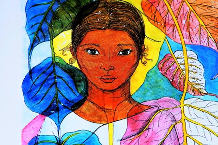 Color painting illustration