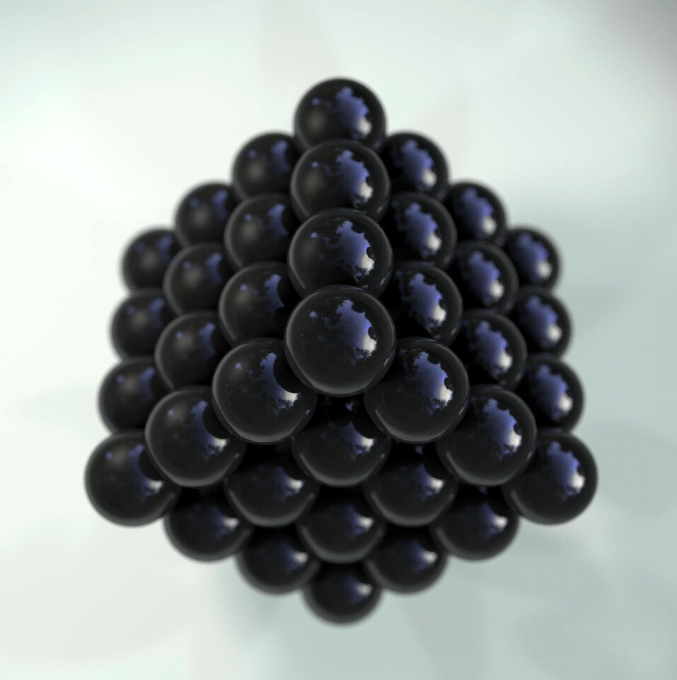 Ball black abstract
