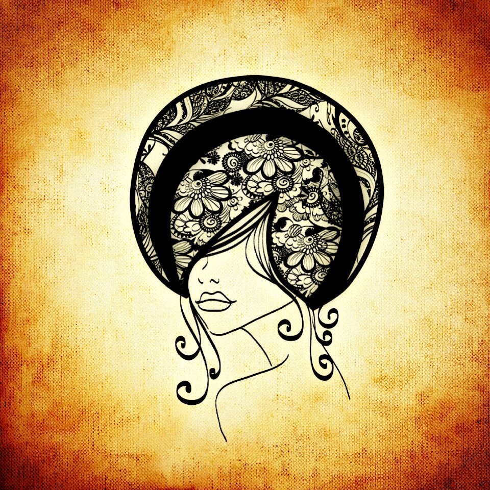 Abstract hairstyle Free illustrations