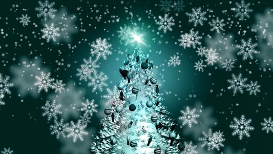 Snowflakes decorate xmas