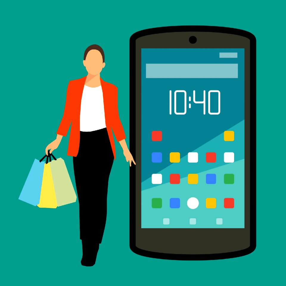 Logo online shop shopping bags e-commerce