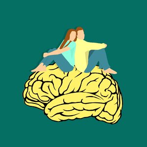 Together brain icon mind