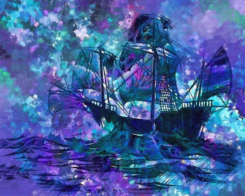 Ocean decoration digital art