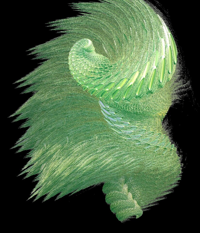 Space digital art green art