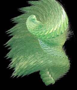 Space digital art green art