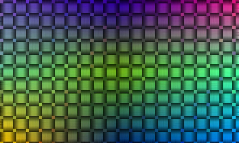 Weave green blue