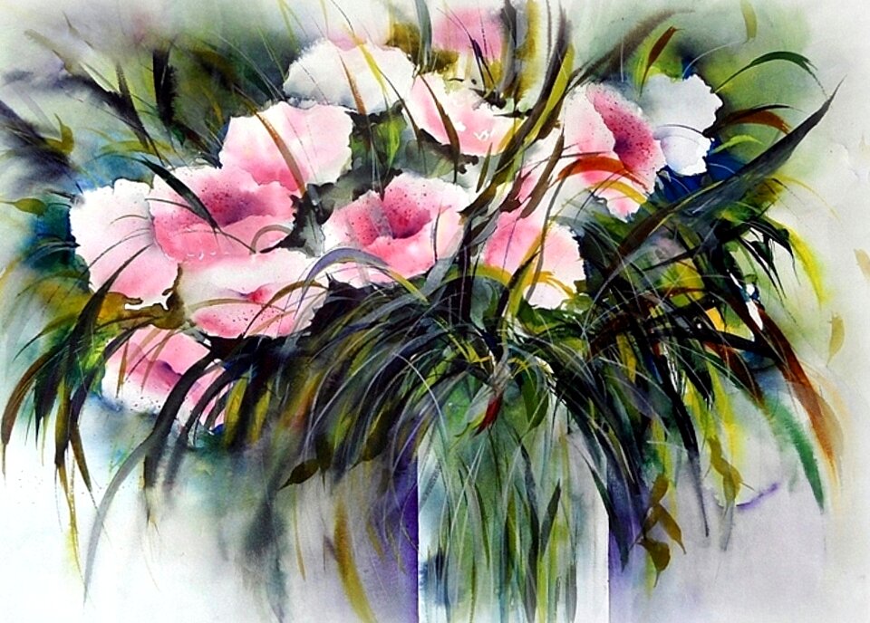 Paint bouquet flower