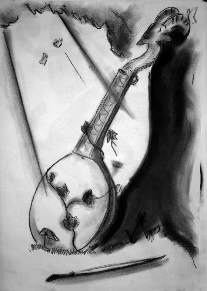 Illustration sketch mandolin