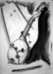 Illustration sketch mandolin