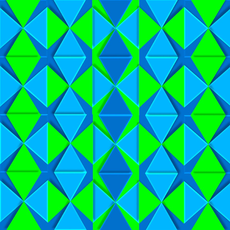 Lime green shapes