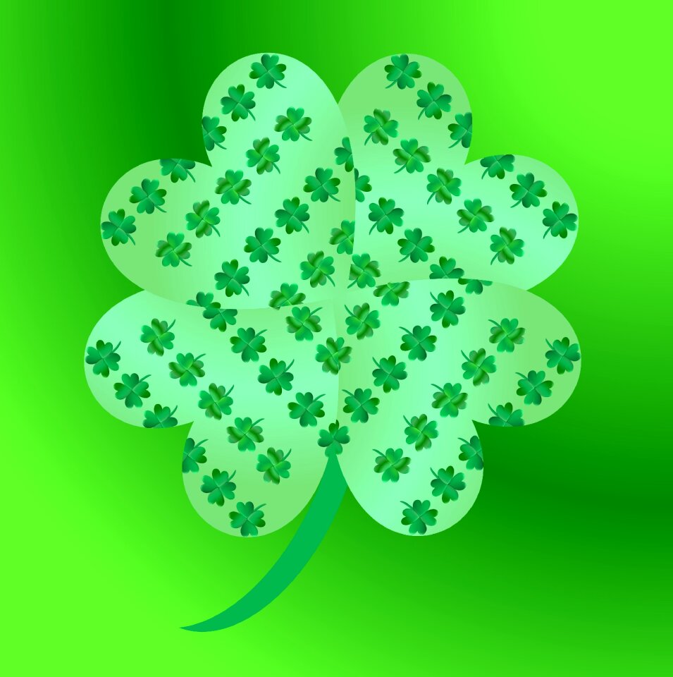 Four-leaf clover lucky