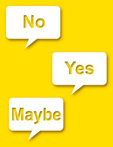 Yellow indecisive balloon