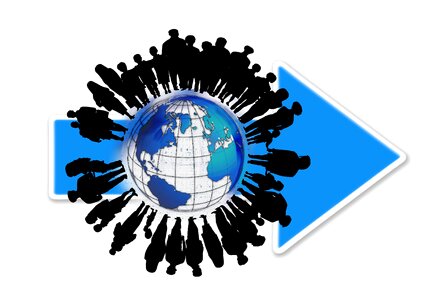 Silhouette human district