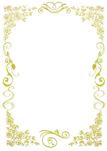 Green frame ornaments