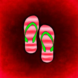 Funny flip flops fun bathing