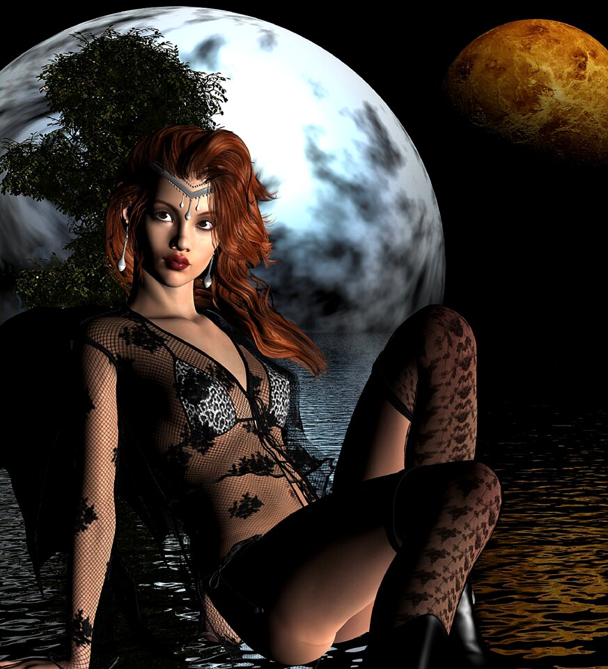 Attractive mysterious mystical