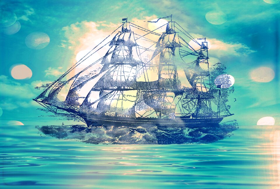 Art picture blue