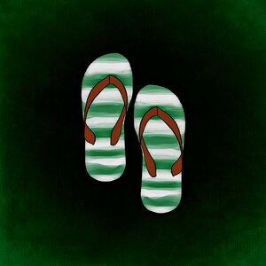 Funny flip flops fun bathing