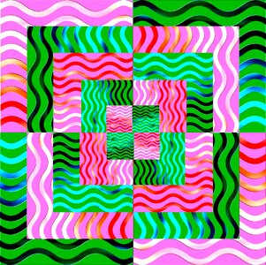 Green emerald magenta