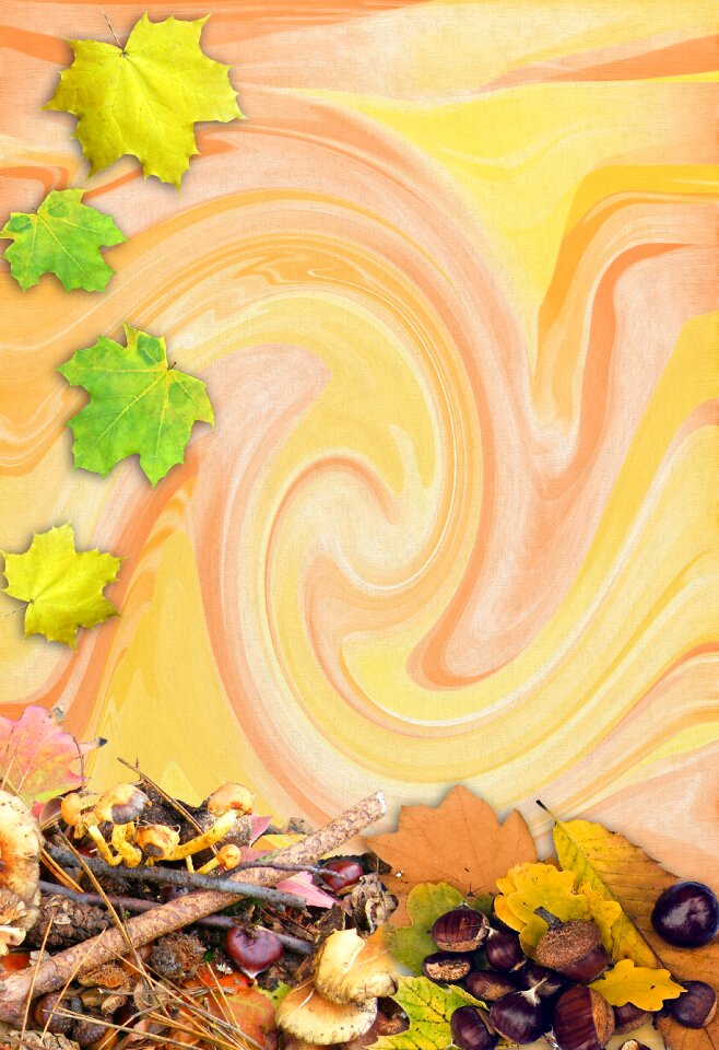 Autumn autumn fruits decoration