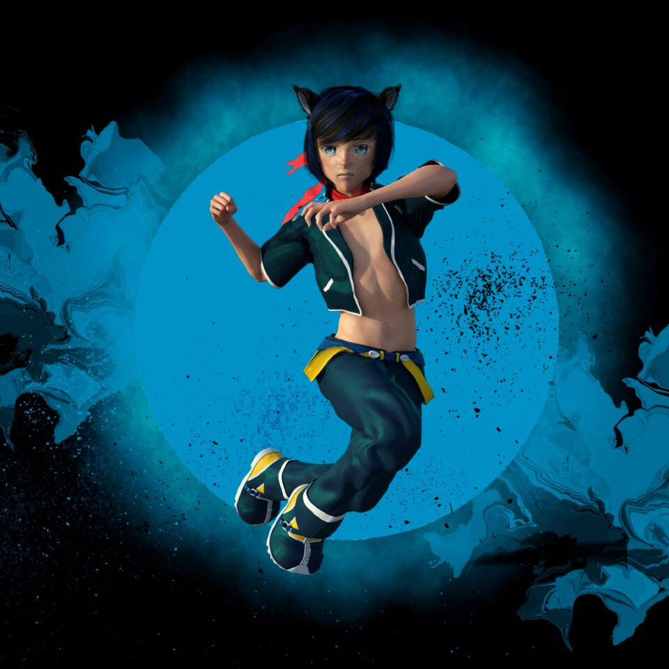 Comic figure animeboy