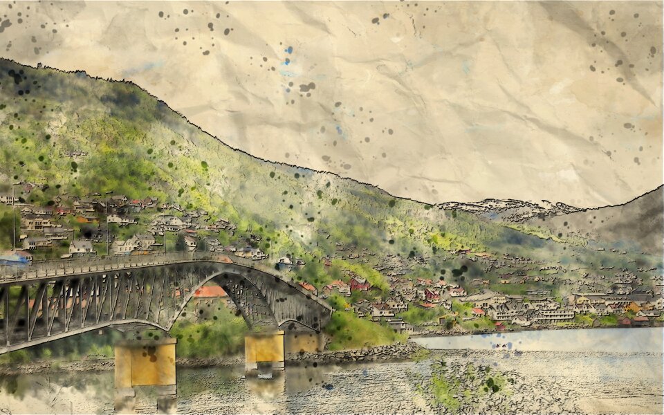 Countryside scenic digital
