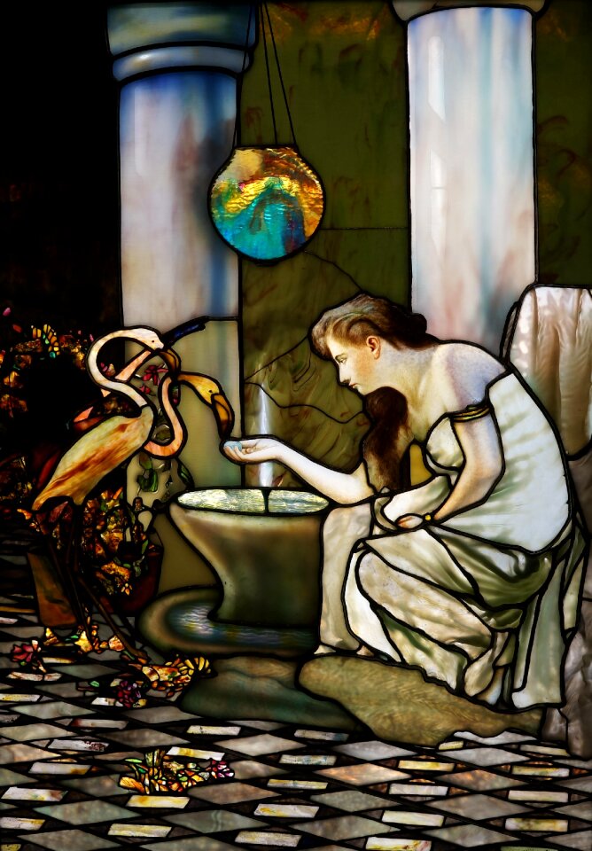 Glass colorful roman