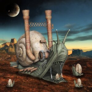 Snails landscape Free illustrations
