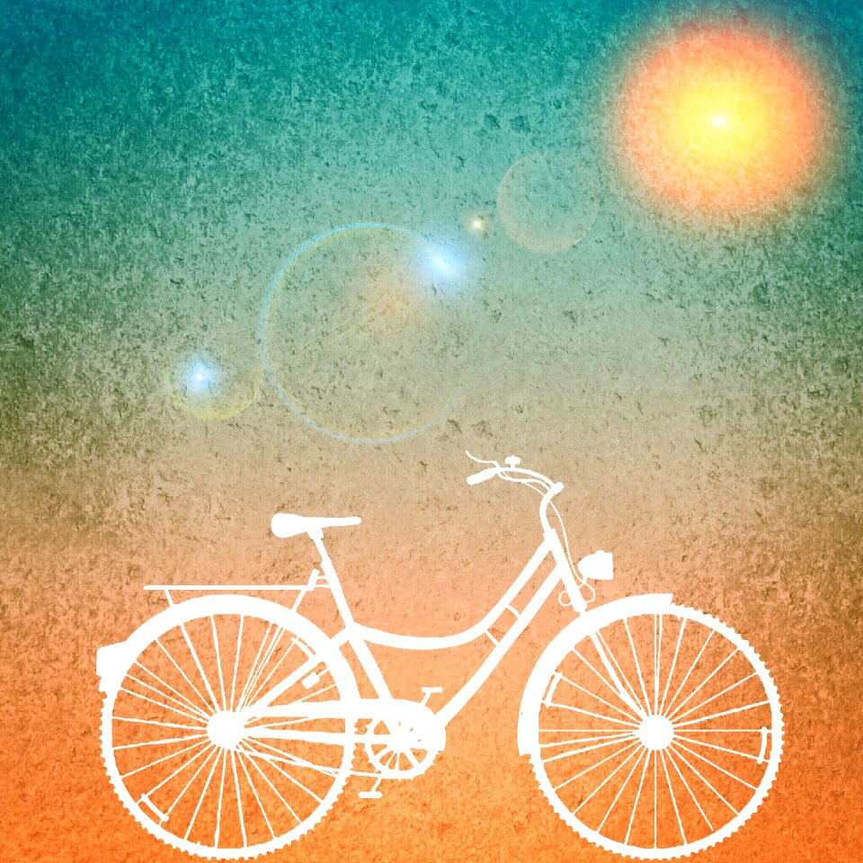 Sun bike Free illustrations