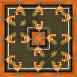 Yellow fractal cock