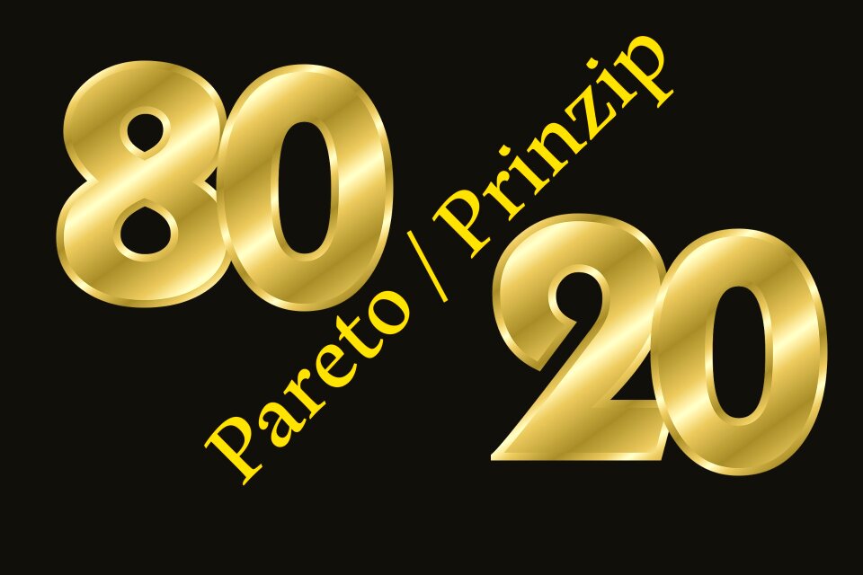 80 20 rule 80 20 principle Free illustrations
