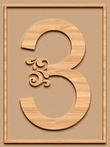 Wood digit background