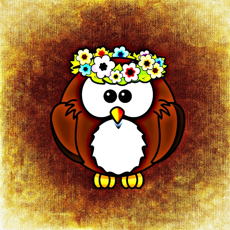 Flowers greetings bird