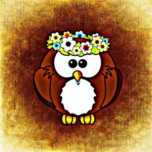 Flowers greetings bird