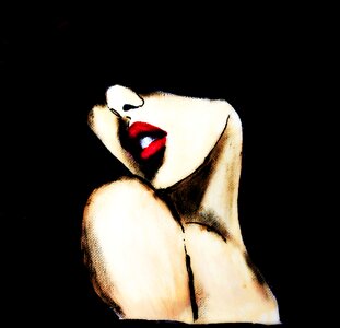 Portrait drawing black drawing