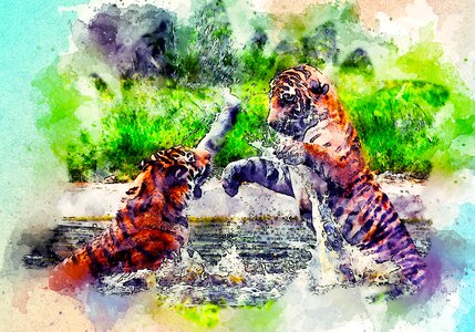 Art watercolor vintage