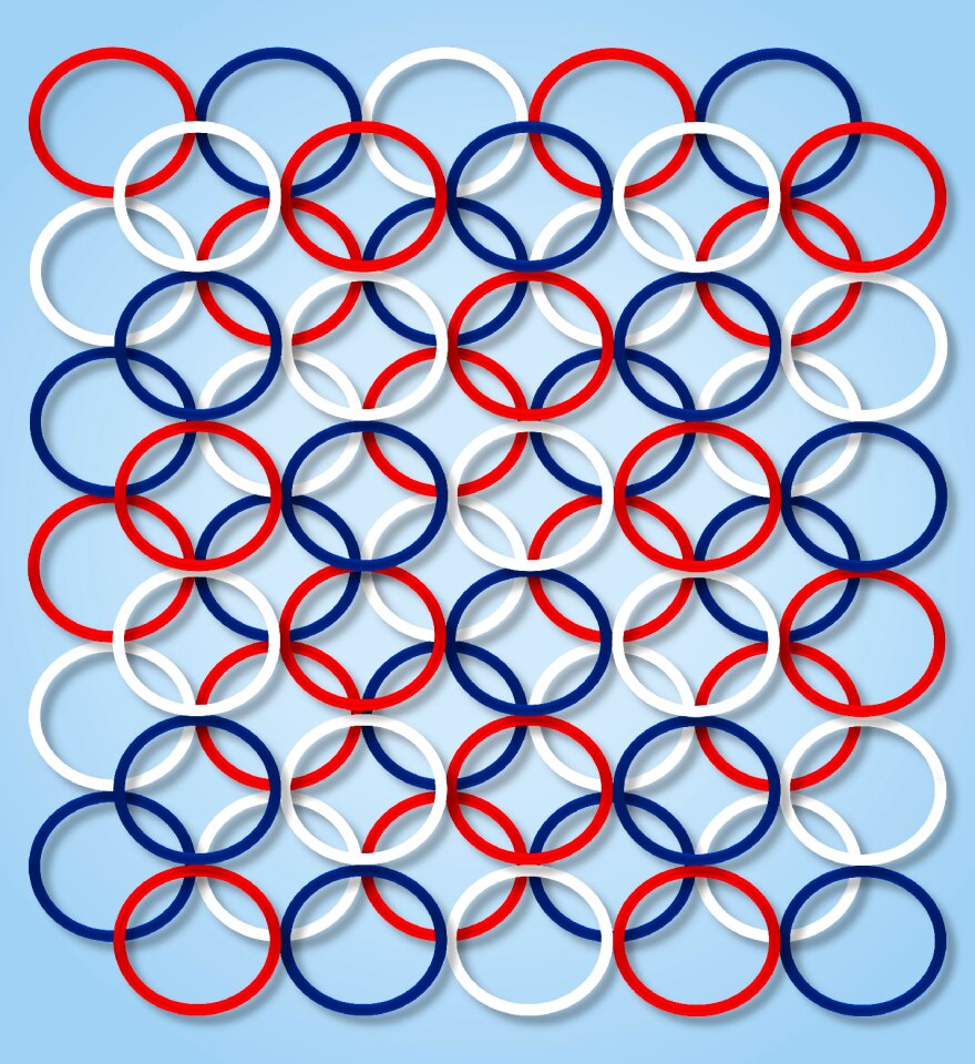 White blue circles