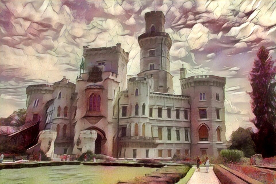 Old castle painting