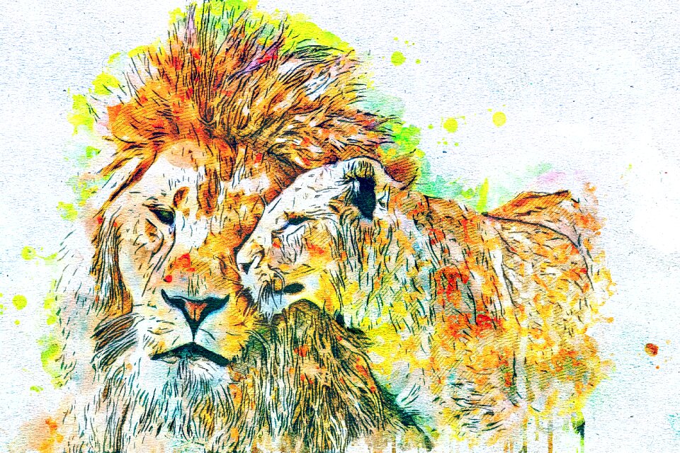 Art watercolor vintage