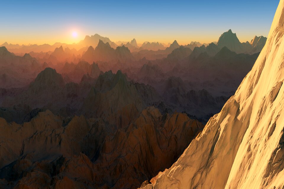 Steep climbing mountaineering