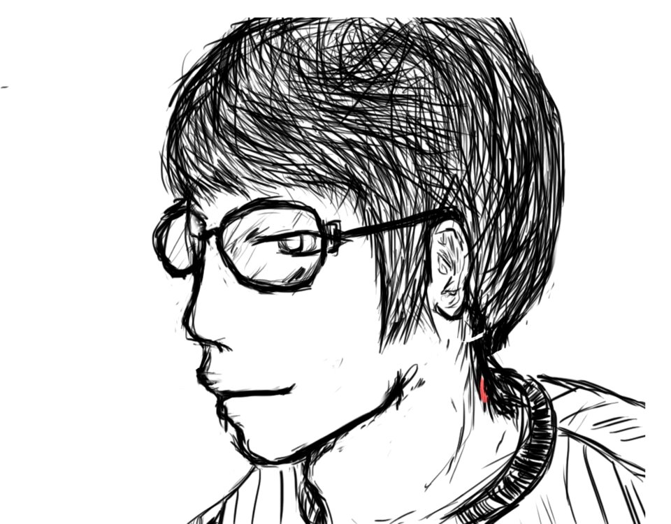 Boy pencil drawings is the portret