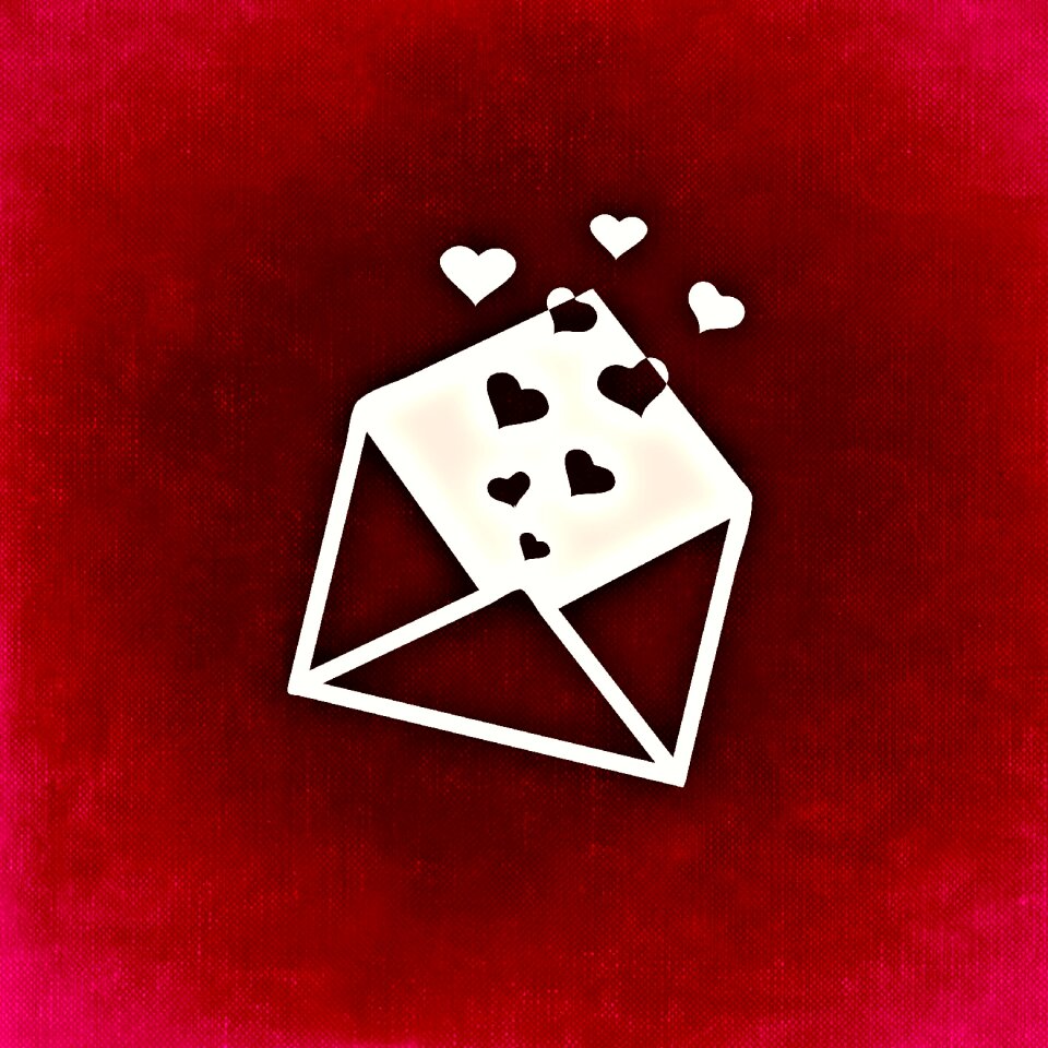 Greeting card romance affection