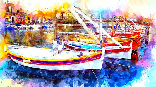 Art watercolor vintage