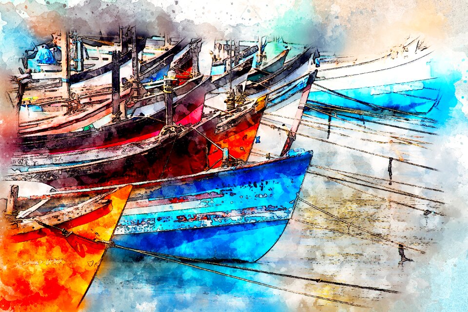 Art watercolor vintage