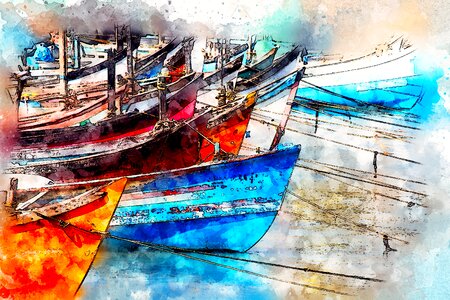 Art watercolor vintage